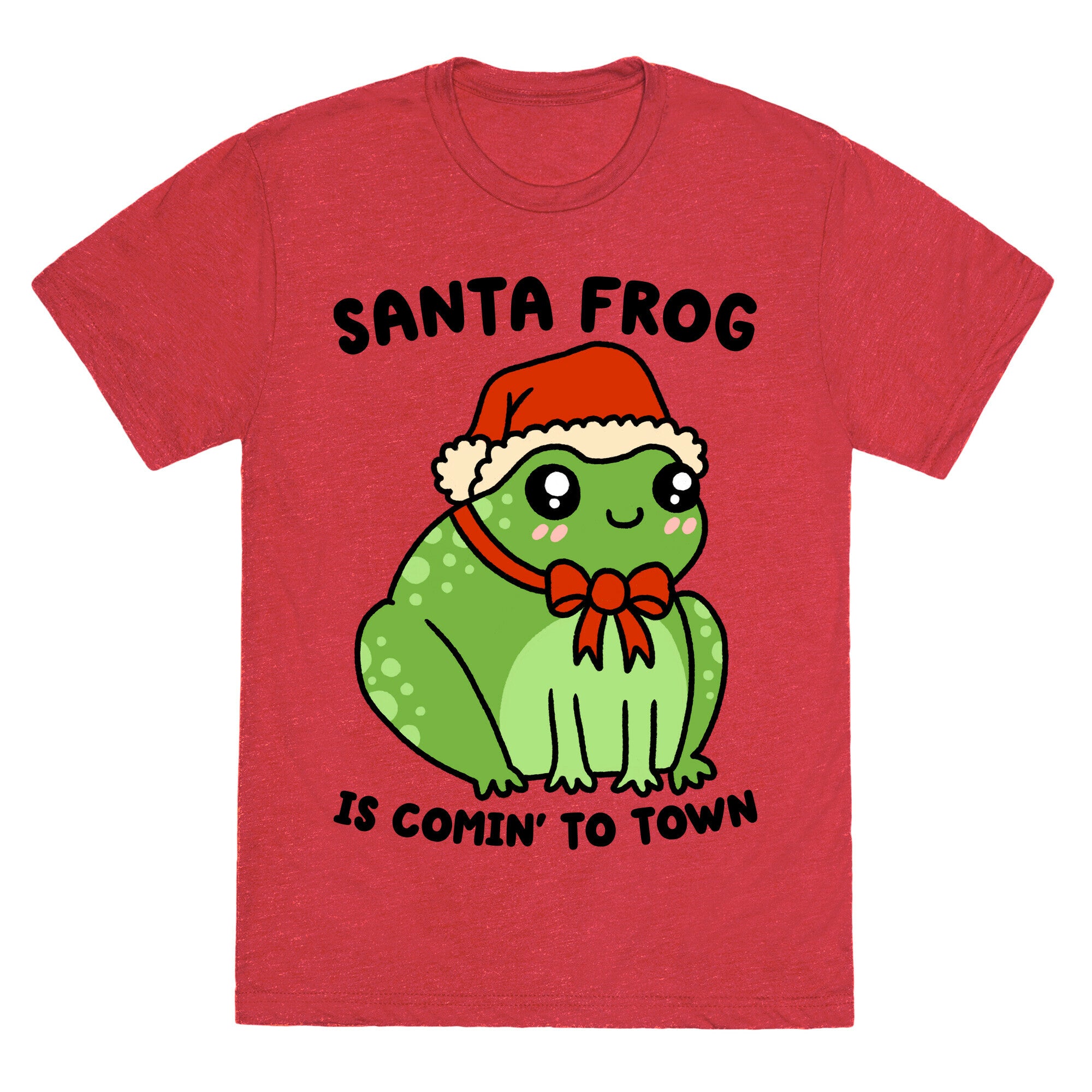 Santa Frog Is Comin' To Town Unisex Triblend Tee